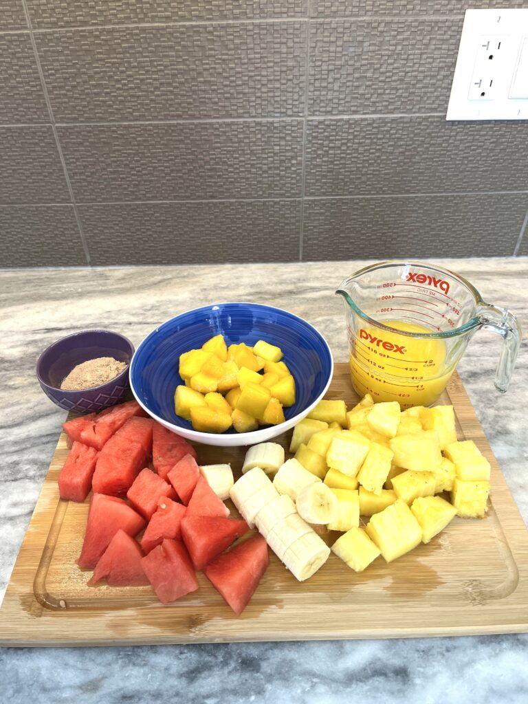 Peeled ingredients for Natural Performance Enhancer Smoothie