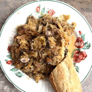 Bigos aka Polish Hunter's Stew on the plate