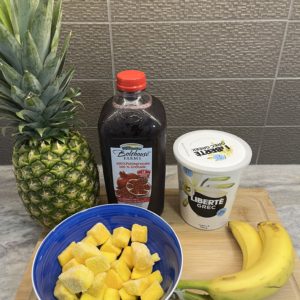 Pomegranate banana smoothie
