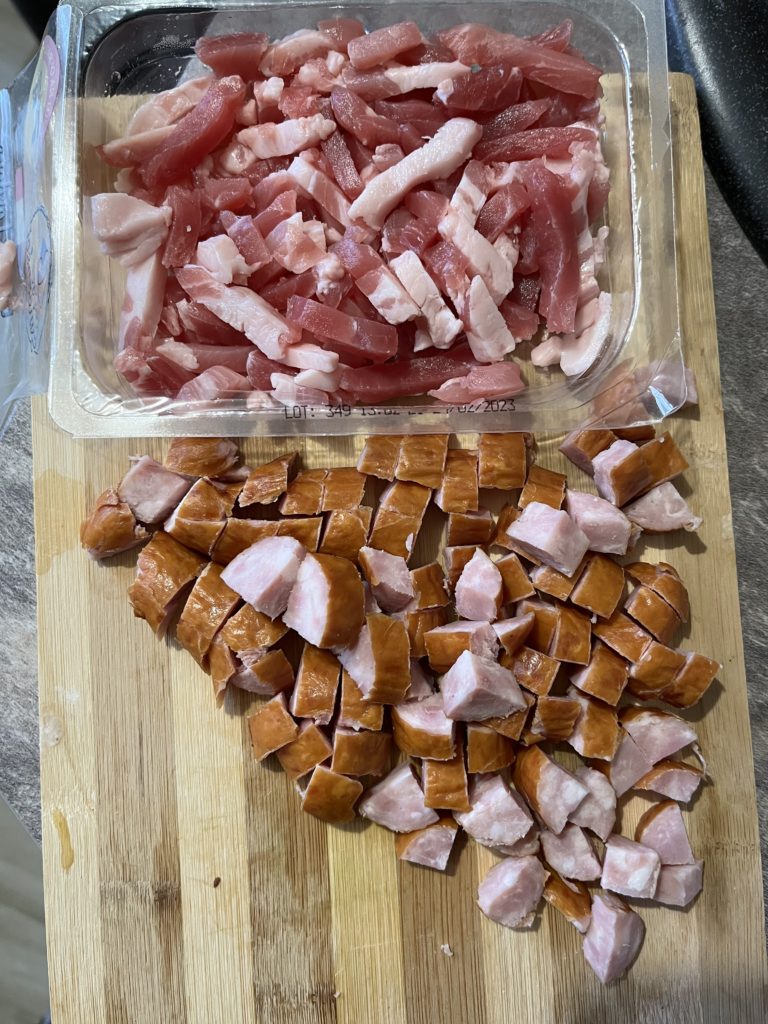 Chopped bacon