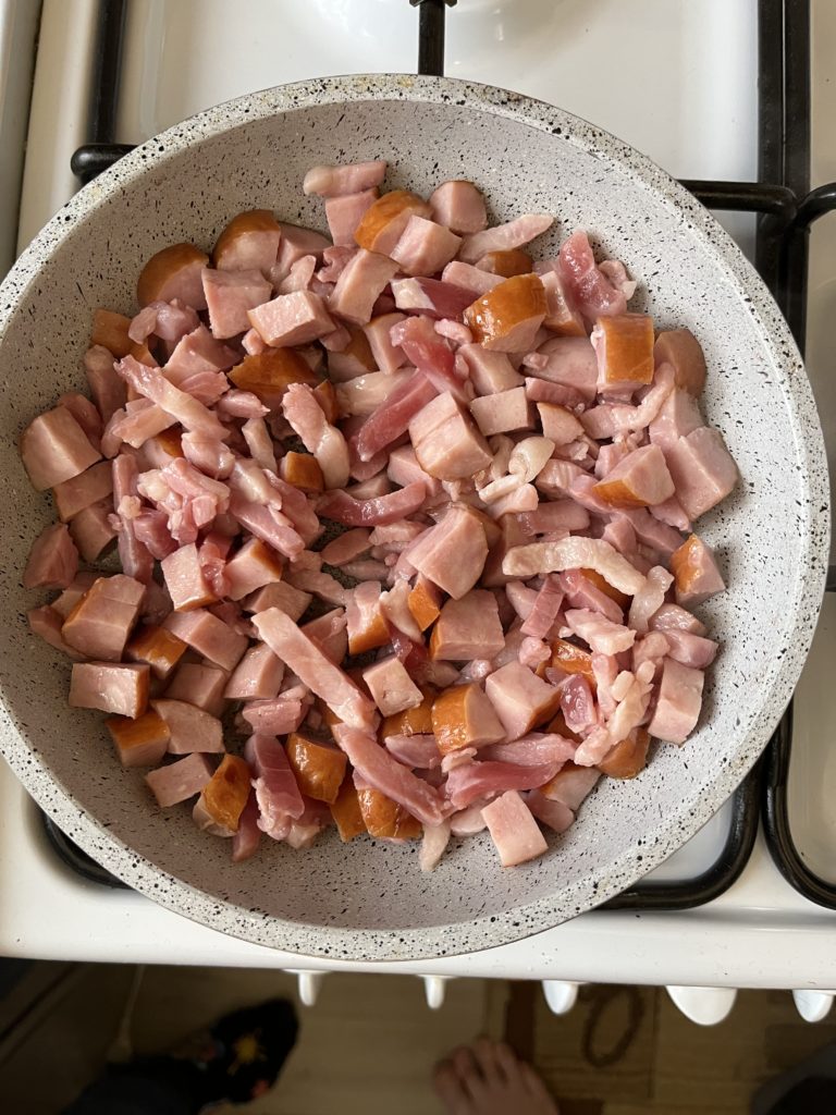 sausage in the pan