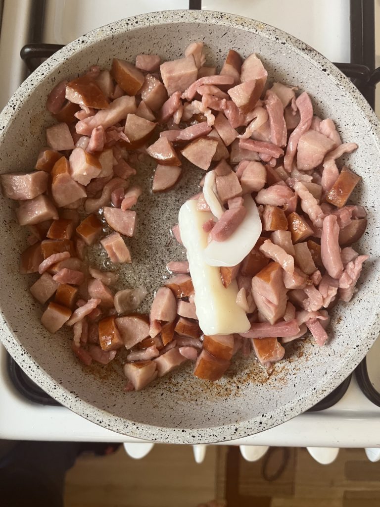 frying bacon