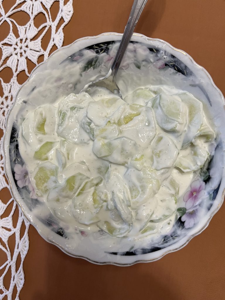 Polish cucumber salad