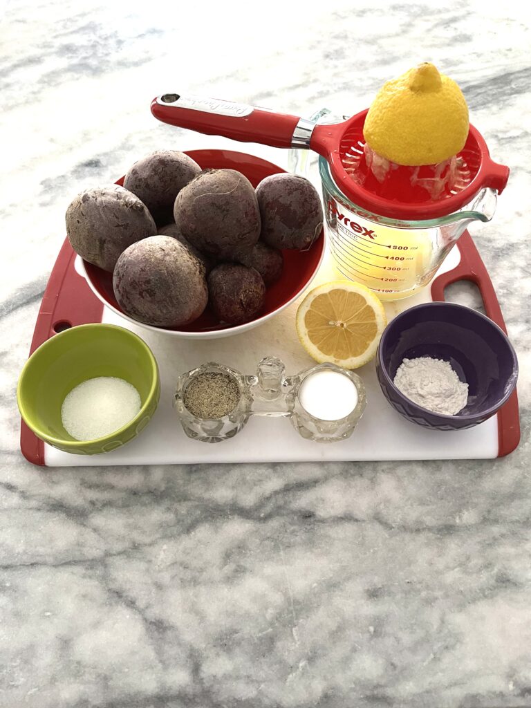 Ingredients for Polish Beet Salad