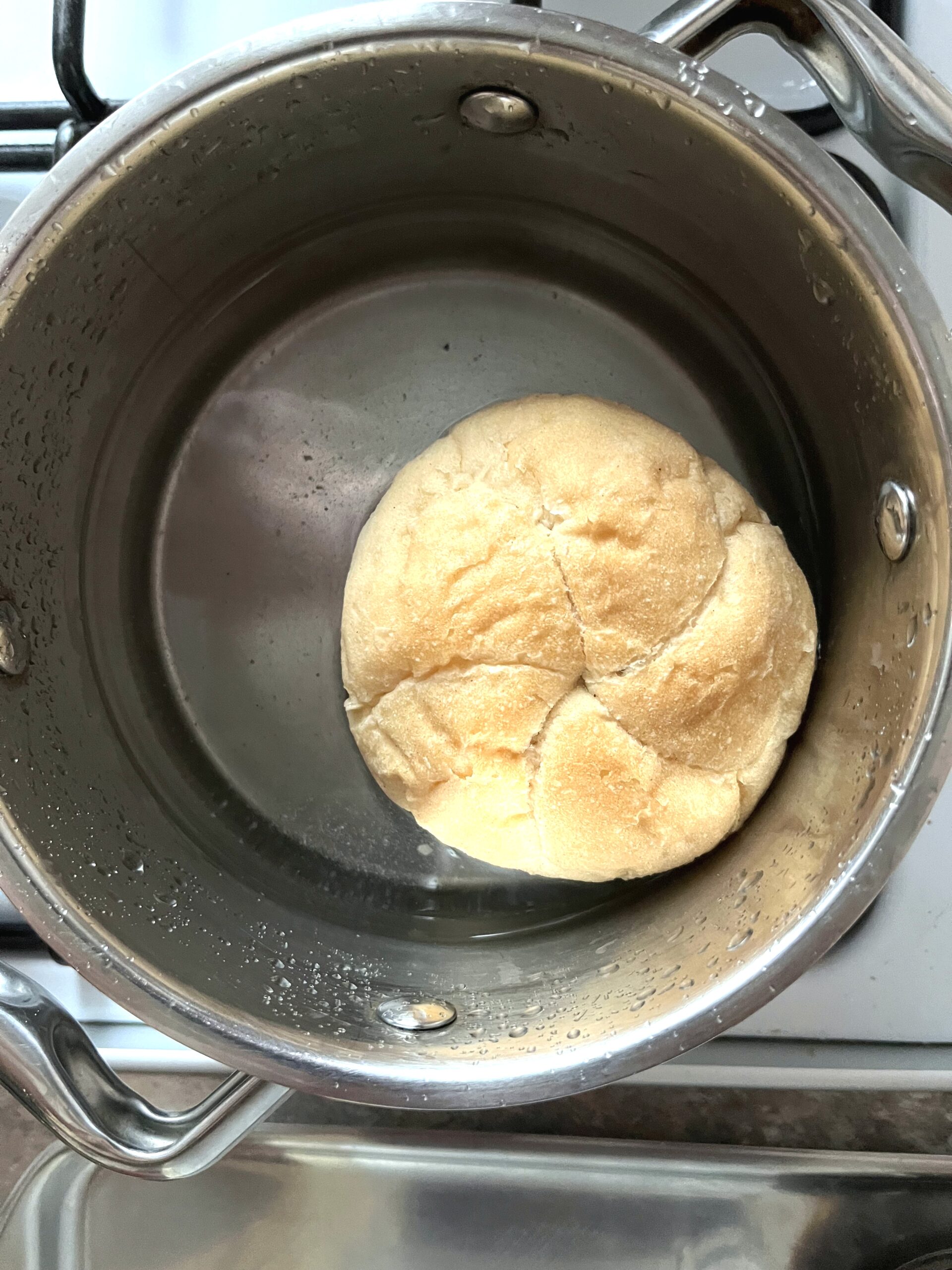 bun soaking in the water