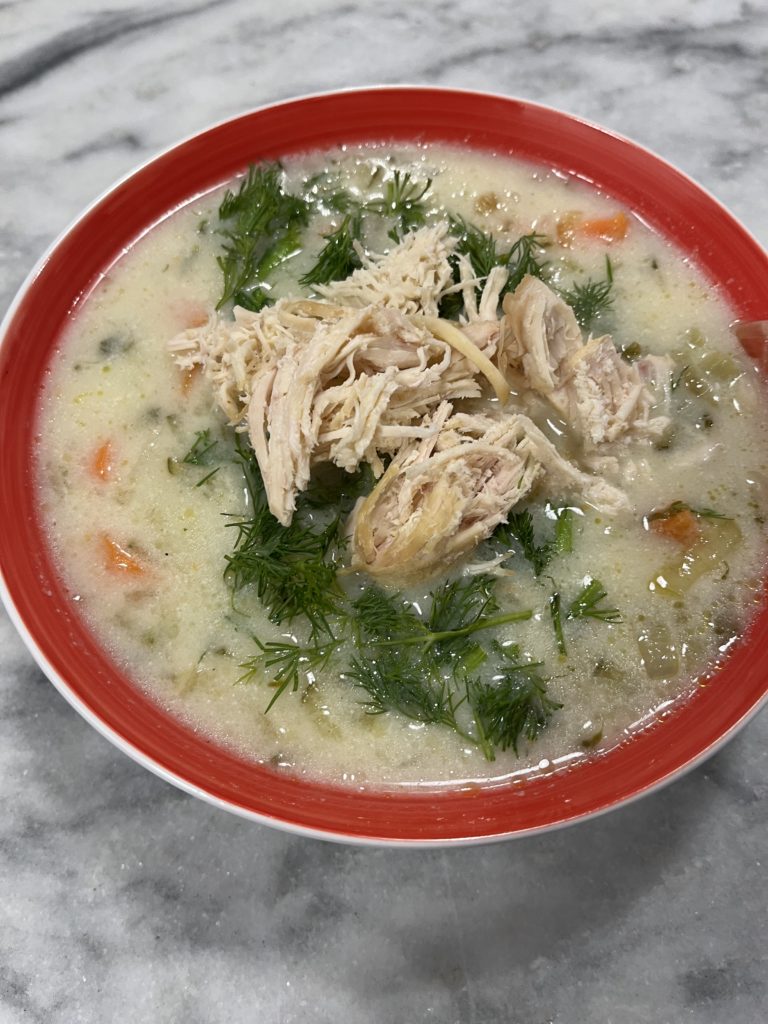 Polish dill pickle soup