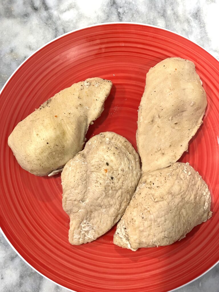 cooked chicken for Polish Sauerkraut Soup aka Kapusniak