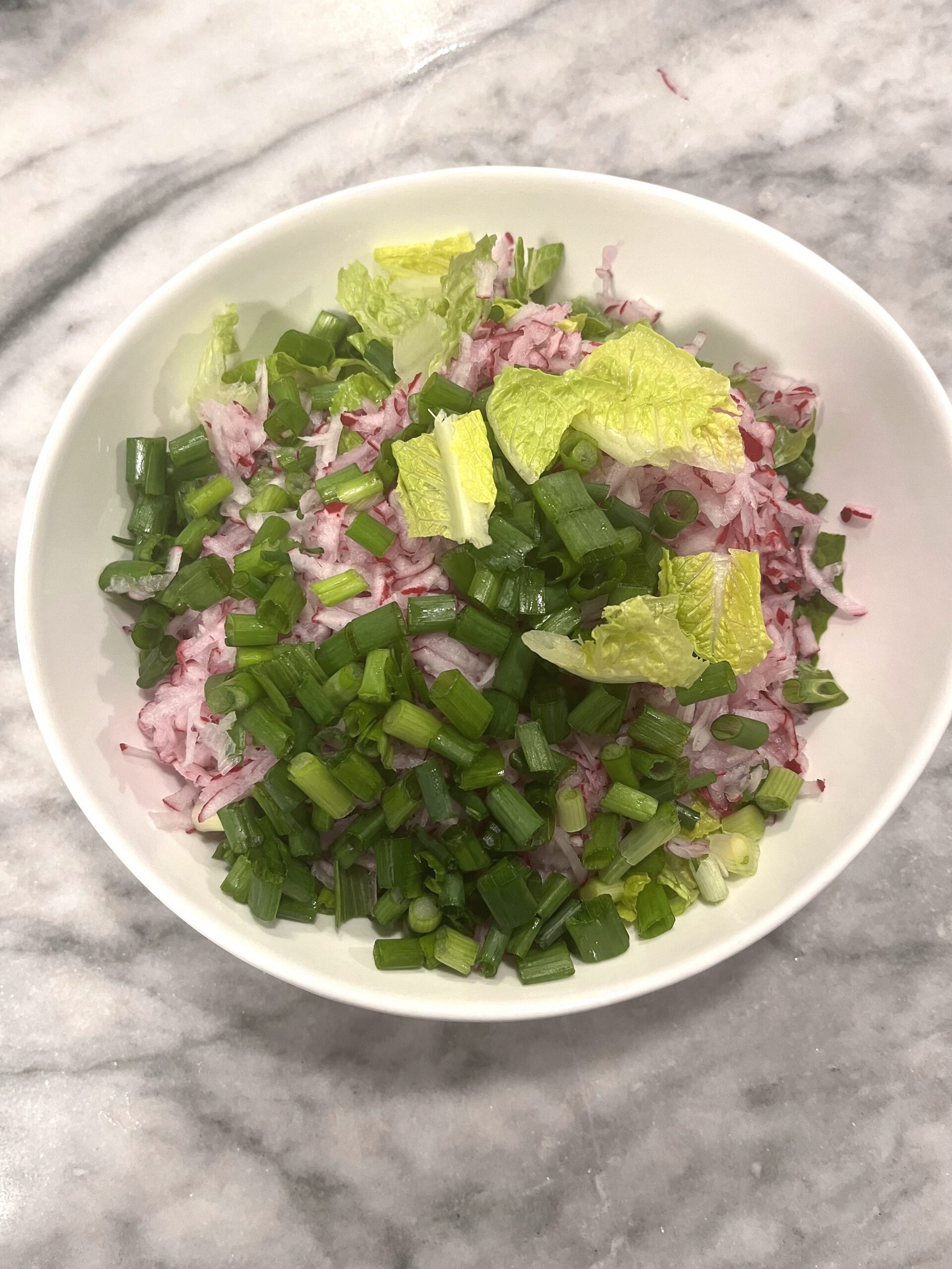 lettuce salad on the plate 