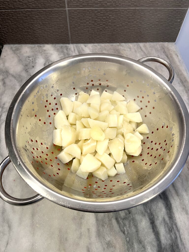 cooked potatoes for Red borscht aka Barszcz czerwony