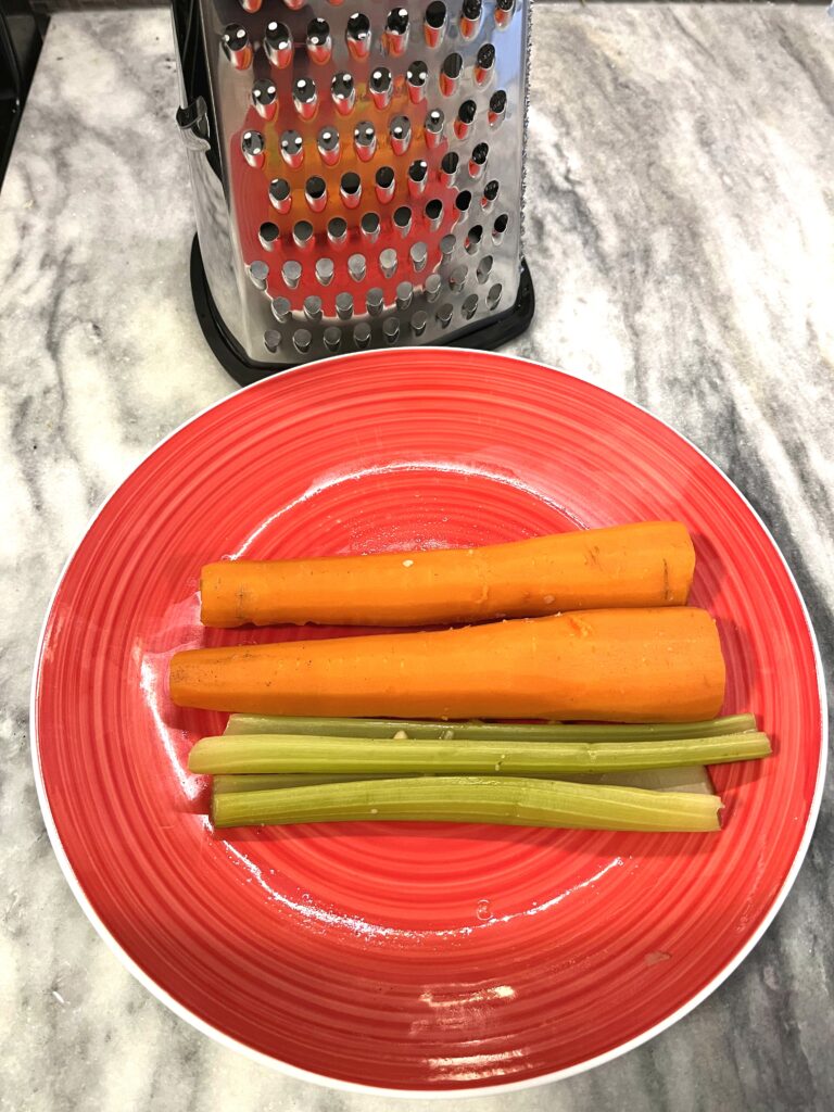 cooked veggies for Red borscht aka Barszcz czerwony