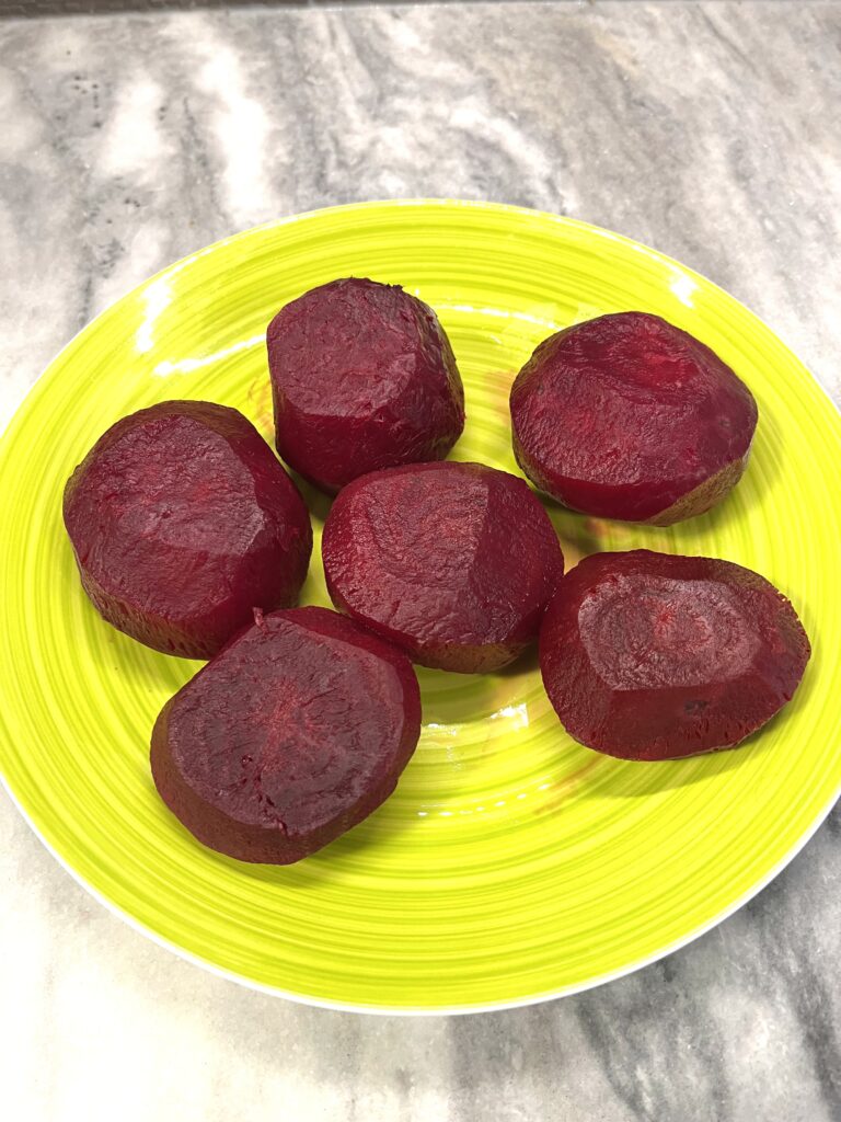 cooked beets for Red borscht aka Barszcz czerwony