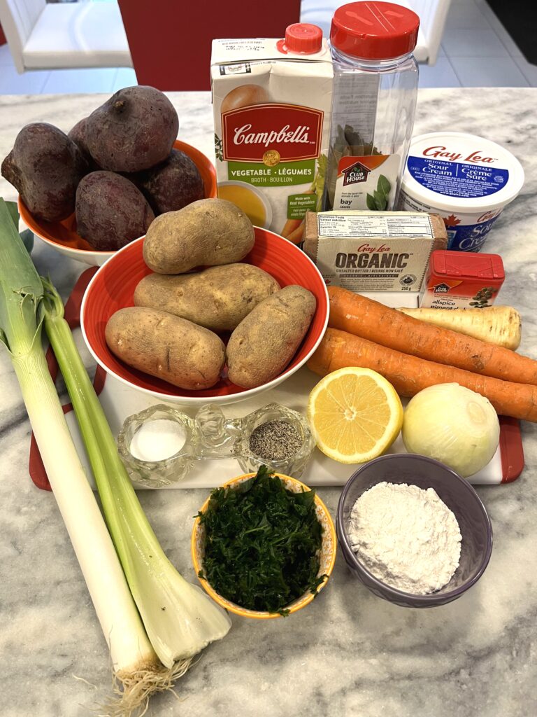 Ingredients for Red borscht aka Barszcz czerwony