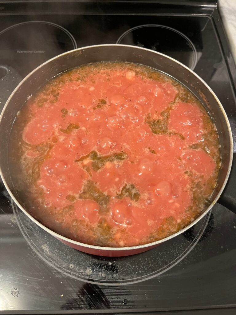 Red borscht aka Barszcz czerwony after adding roux