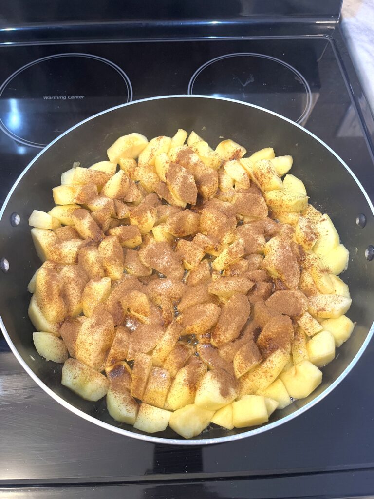 cooking apples for Polish apple pie aka Szarlotka