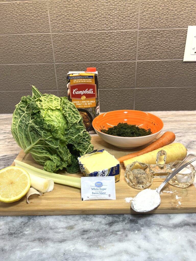 Ingredients for Spring Cabbage aka Młoda Kapusta