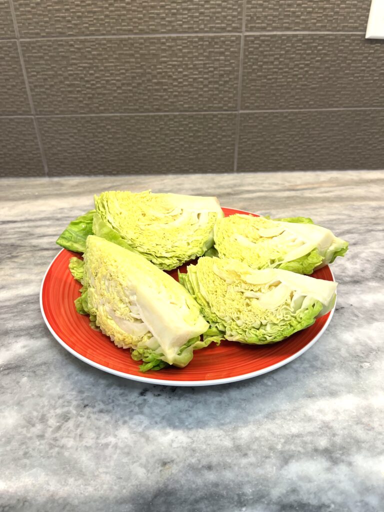 cut cabbage for Spring Cabbage aka Młoda Kapusta