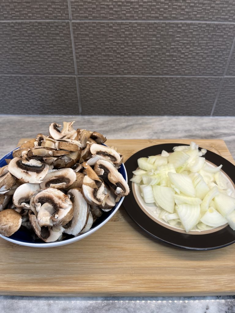 chopped mushrooms