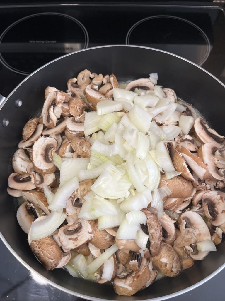 sauté mushrooms