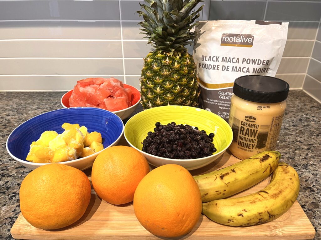 Ingredients for Stamina Supreme Smoothie