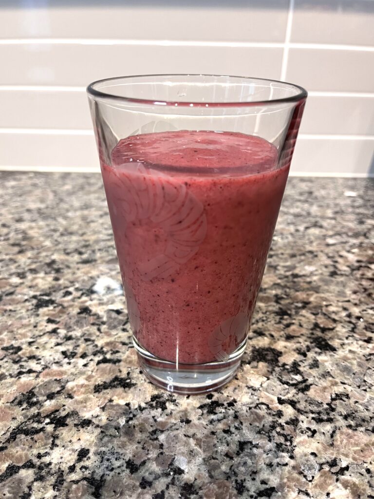 Stamina Supreme Smoothie in the glass