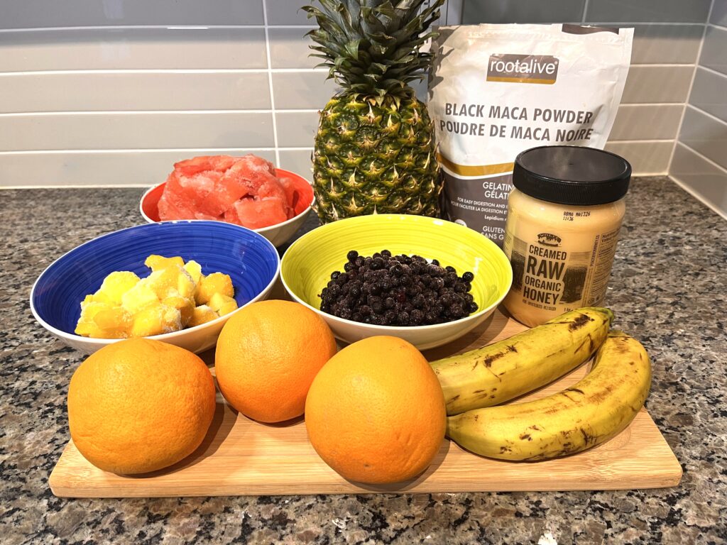 Ingredients for All-Day Charger Natural Viagra Smoothie