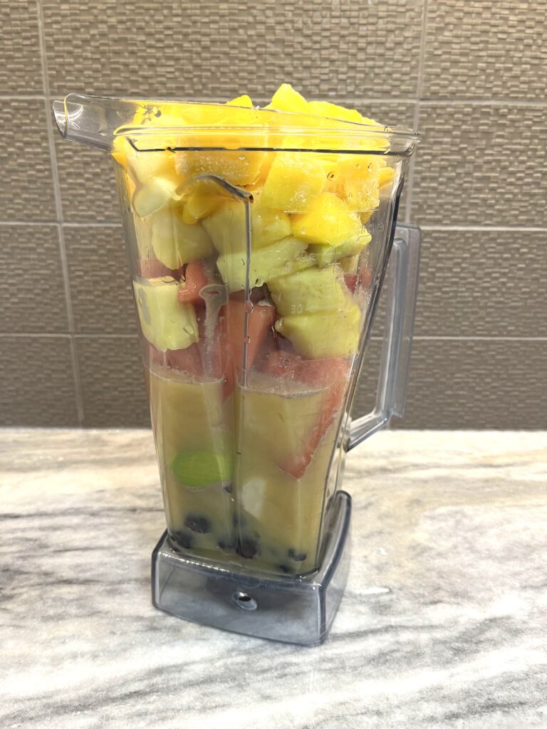 chopped fruits for Tropical Paradise Natural Viagra Smoothie